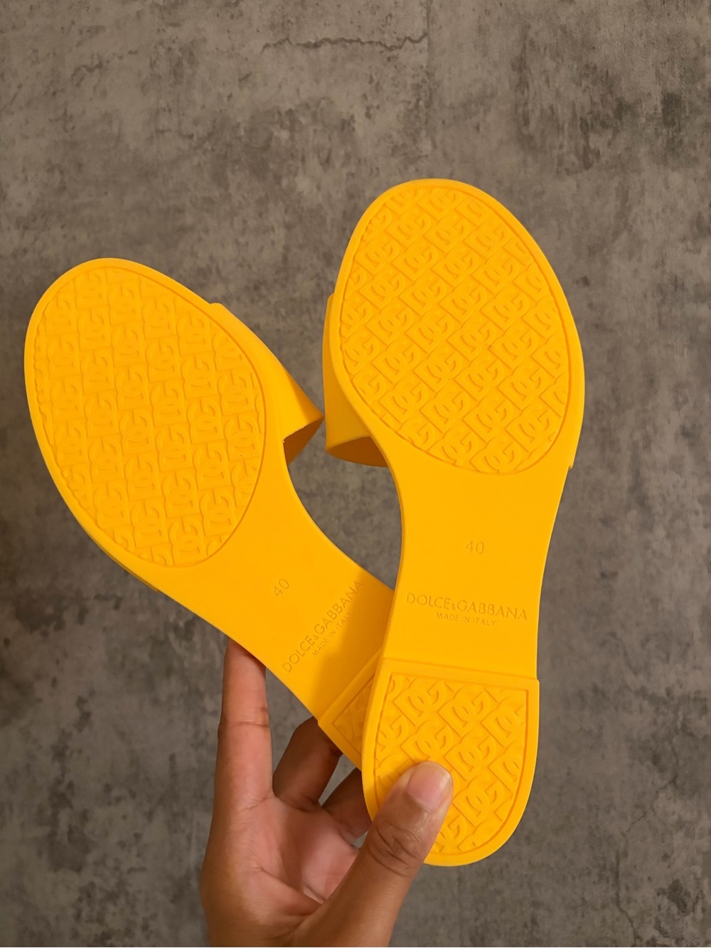 Dolce & Gabbana Yellow Beach/Pool Slide - Picture 3 of 3